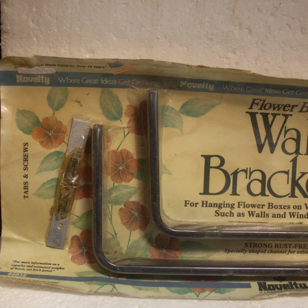Vintage Flower Box Wall Brackets New Old Stock